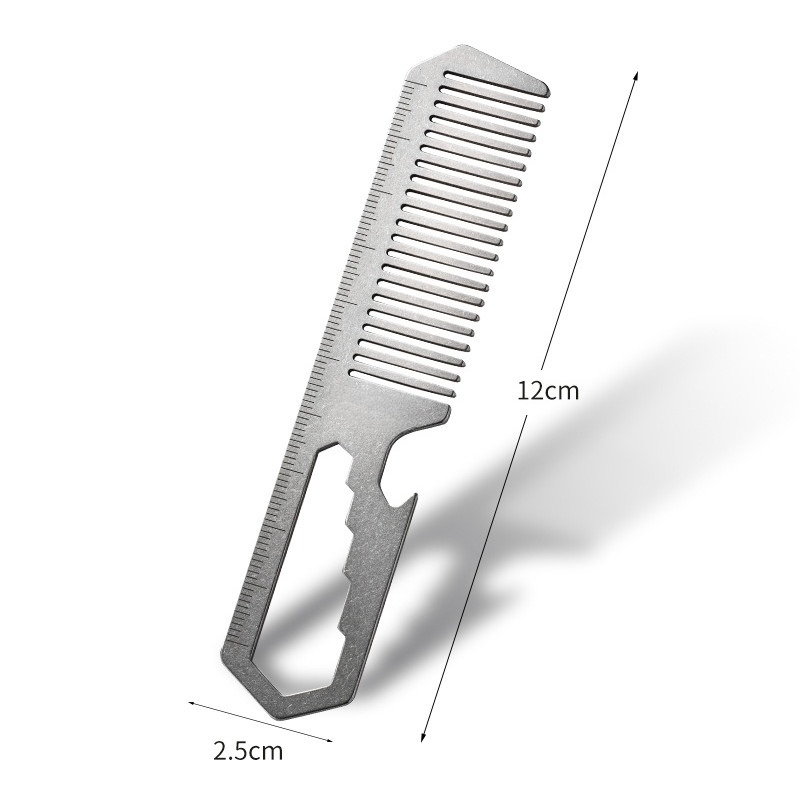 Comb Pocket Titanium - 新しいチタン合金多機能コーム一体型ボトルオープナーポータブルEDCポケットツール