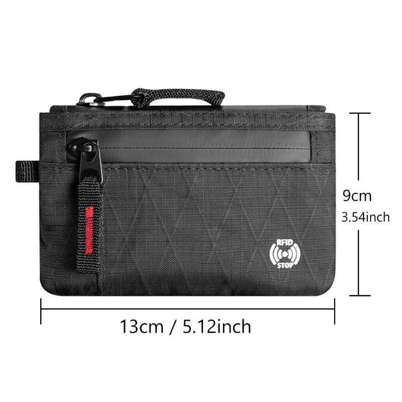 Edc Carry Accessories - 超薄型 RFID 盗難防止 EDC ウォレット、マルチコンパートメントジッパー小銭入れユニセックスポータブル軽量カードキャリーアクセサリー