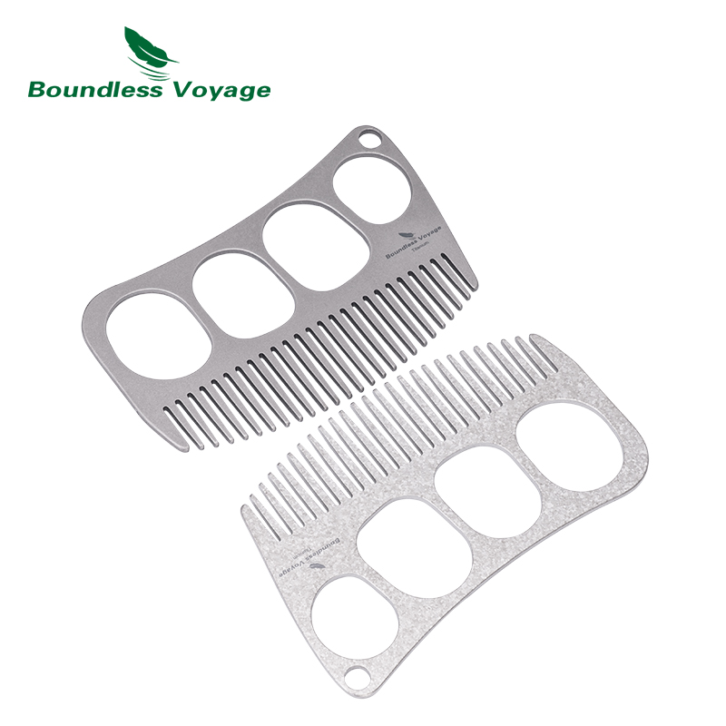 Comb Pocket Titanium - Boundless Voyage チタン製ハンドルレスコーム 男性用 女性用 静電気防止ポケットコーム