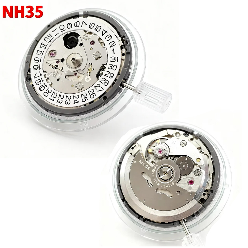 Watch Winder Compact - 日本製純正NH35自動機械式ムーブメント高精度24石改造時計交換用NH35A 3時位置に日付表示