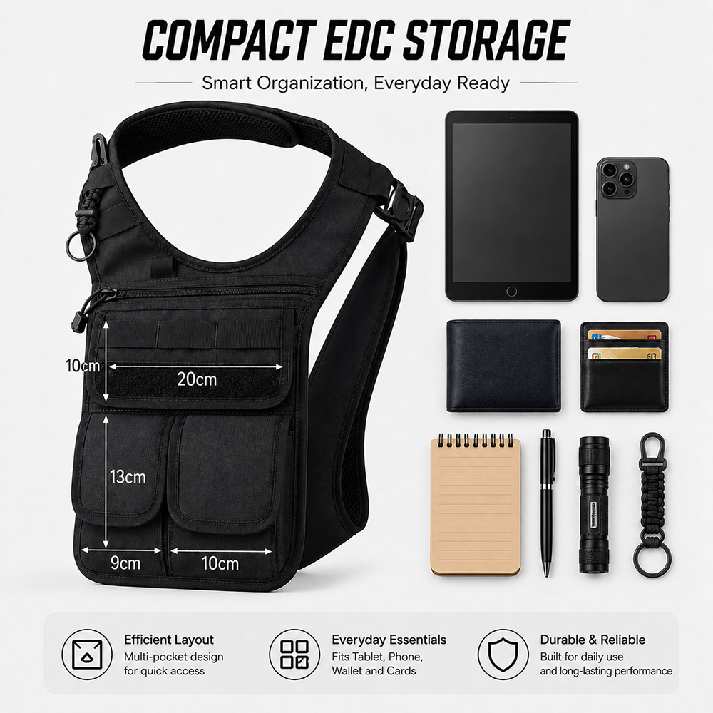 QXタクティカル隠しサッチェルアンダーアームショルダーバッグ - Edc Concealed Carry のレビューと価格