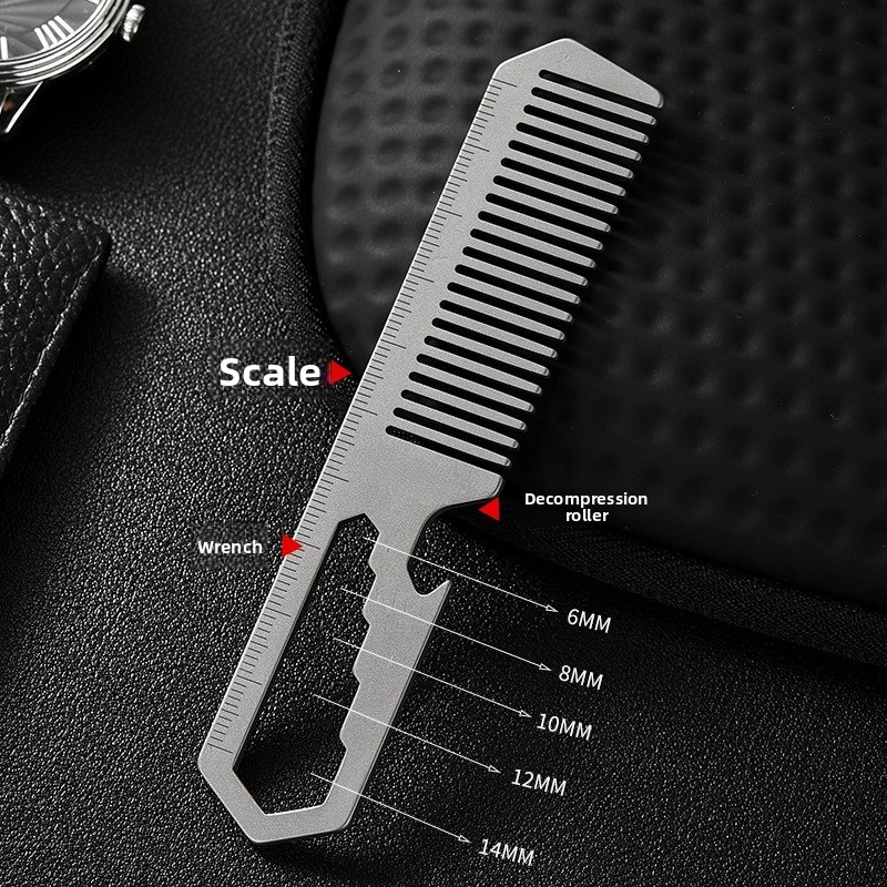 新しいチタン合金多機能コーム一体型ボトルオープナーポータブル - Comb Pocket Titanium のレビューと価格
