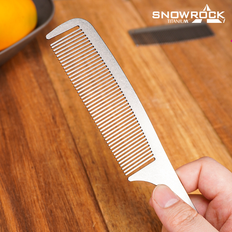 SNOWROCK ストーンウォッシュ加工 チタン製ヘア＆ビア - Comb Pocket Titanium のレビューと価格