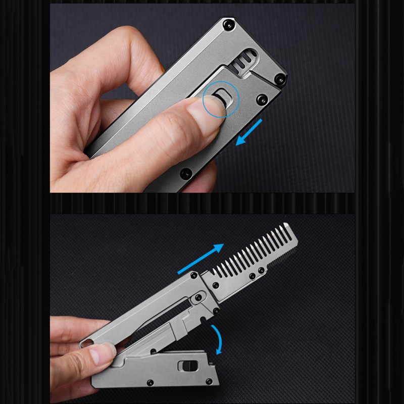 折りたたみ式チタン合金ウィンドウブレーカーコーム,交換可能な - Comb Pocket Titanium のレビューと価格