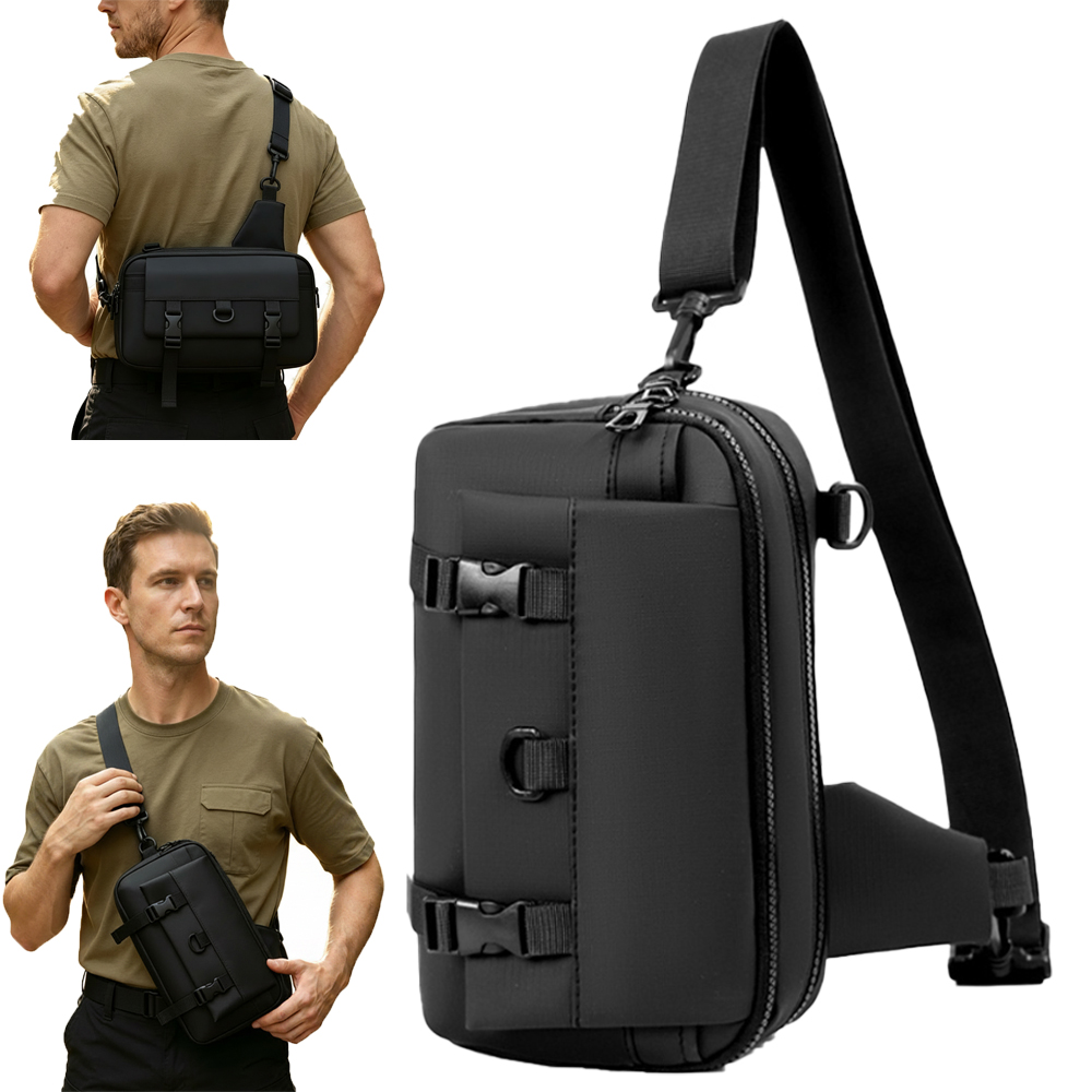 戦術的なピストルガンバッグ隠しキャリーハンドガン収納チェスト - Edc Concealed Carry Sling Bag のレビューと価格