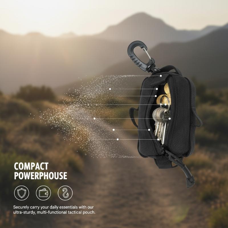 屋外用バックルバッグ EDCポーチ ジッパー付きキーカードホ - Edc Concealed Carry のレビューと価格