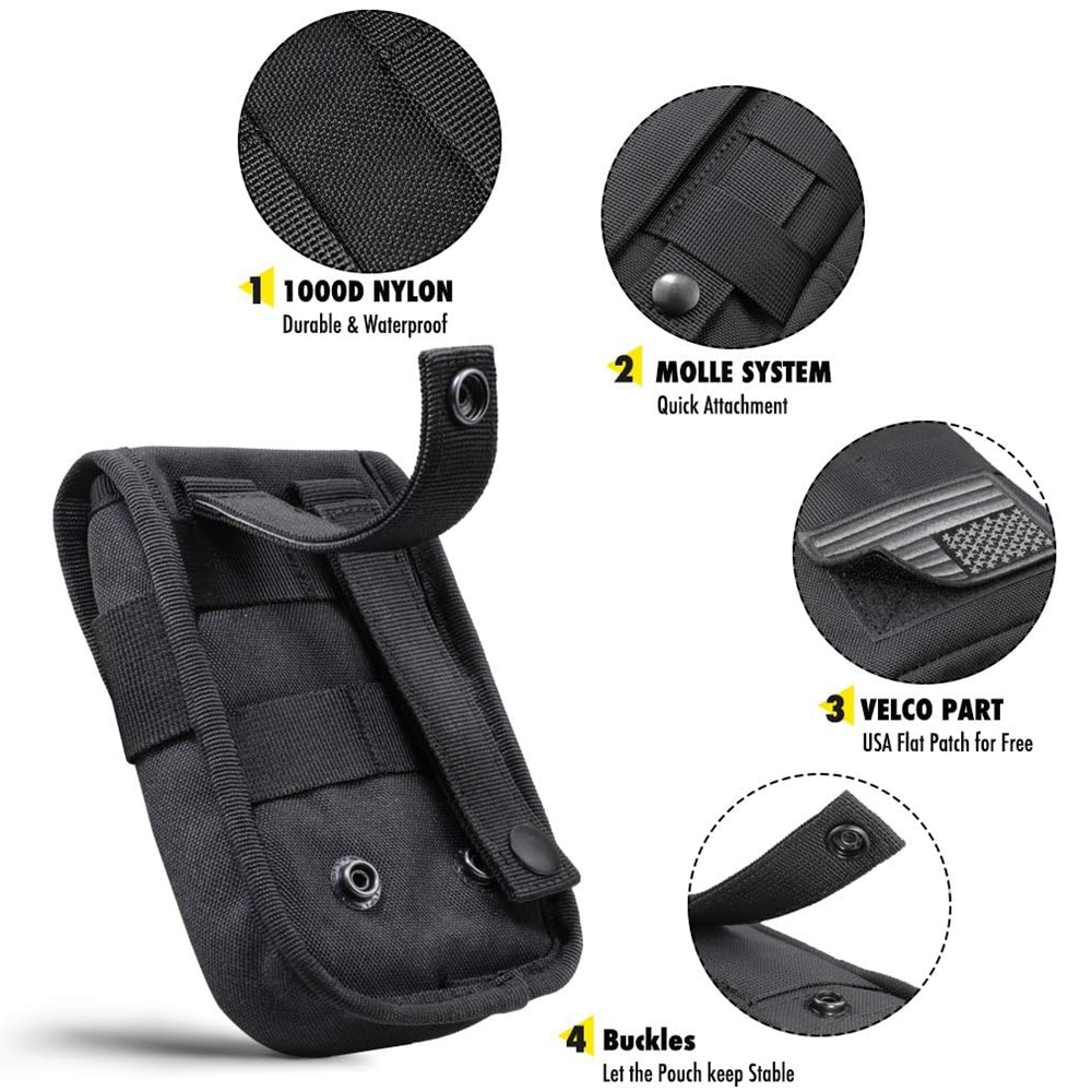タクティカルフォンポーチMOLLE、スマートフォンホルスター - Edc Carry Fanny Pack のレビューと価格