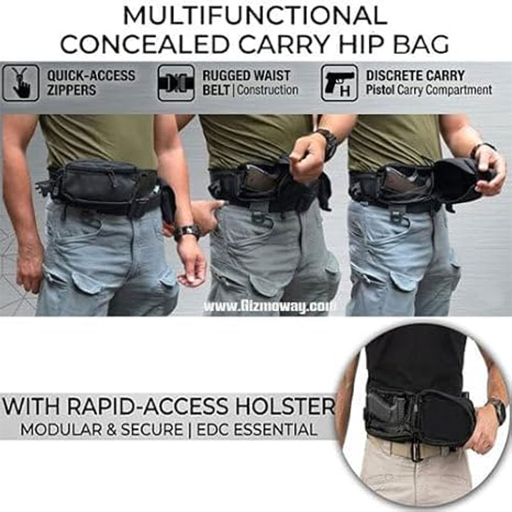 タクティカルピストルバッグ、銃用バッグ、隠しホルスター付き、 - Edc Carry Bag For Pistol のレビューと価格