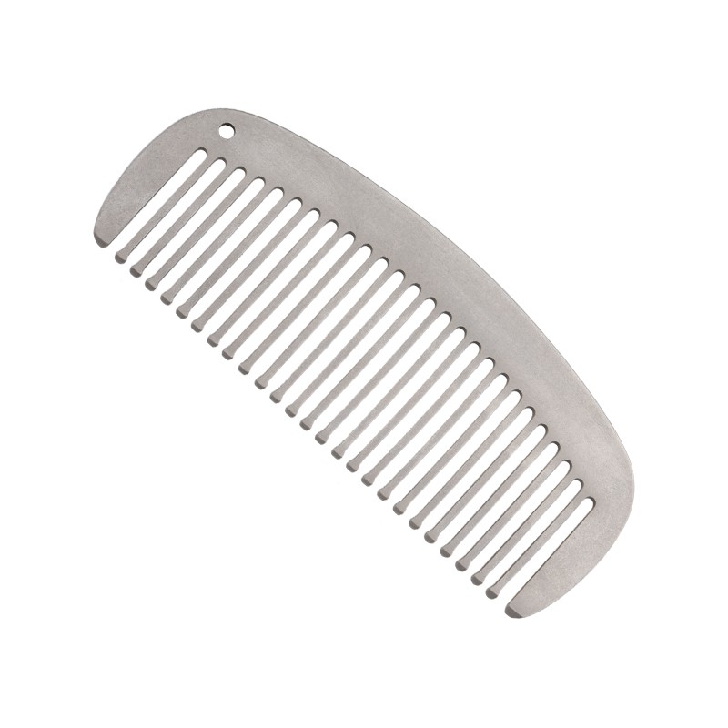 超軽量チタン合金櫛帯電防止ヘアビアードコーム理髪櫛屋外ポータ - Comb Pocket Titanium のレビューと価格