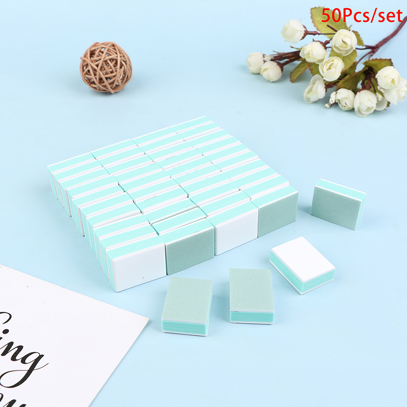 50 ピース/ロットミニネイルバッファブロックグリットネイル - Nail File Titanium のレビューと価格