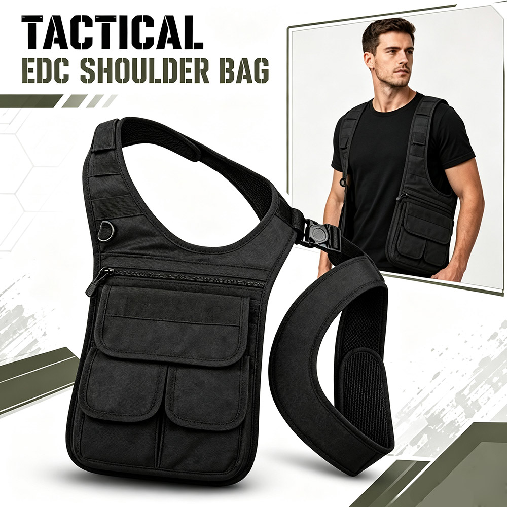 戦術的な隠しアンダーアームツールバッグ MOLLEマルチポケ - Edc Concealed Carry Sling Bag のレビューと価格