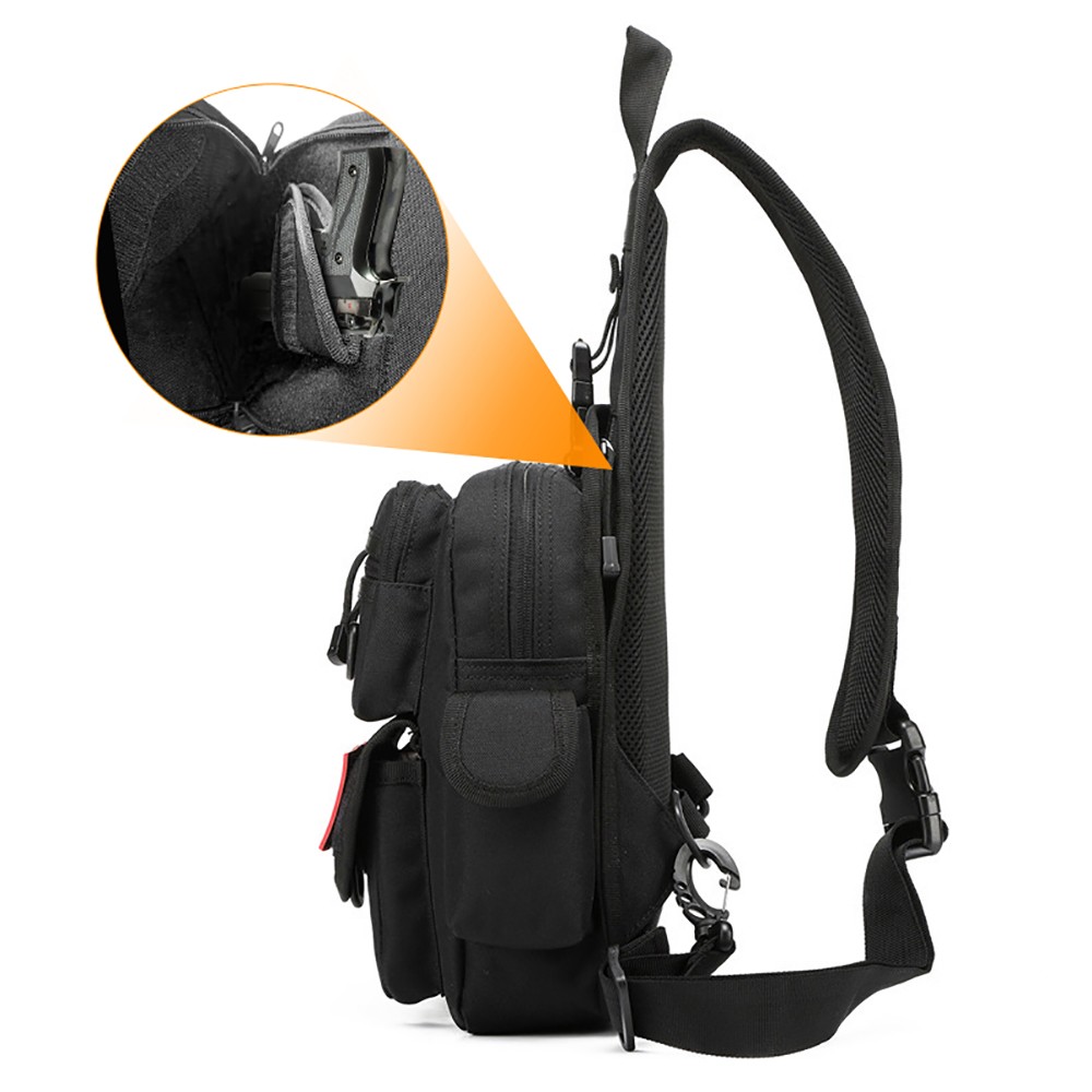 戦術銃収納バッグ クロスボディショルダーバッグ 隠し持ちピス - Edc Concealed Carry Sling Bag のレビューと価格