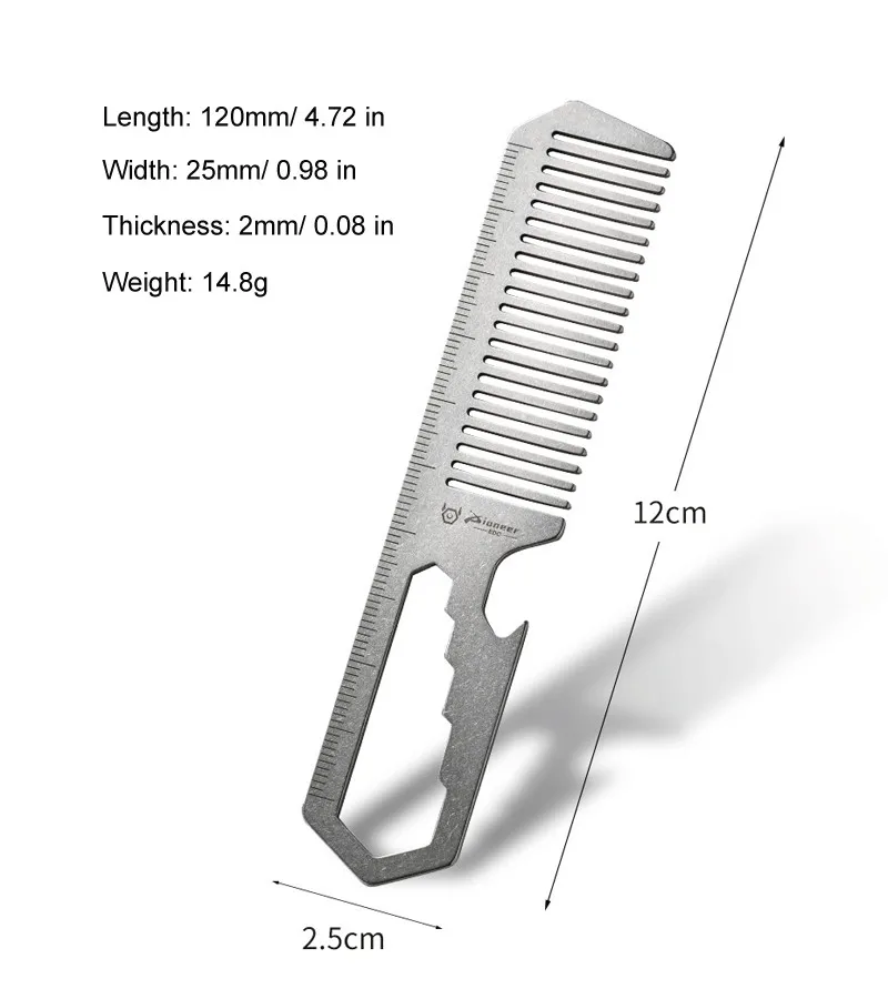 FEGVE チタン製帯電防止コーム ポケットマルチツール コ - Comb Pocket Titanium のレビューと価格