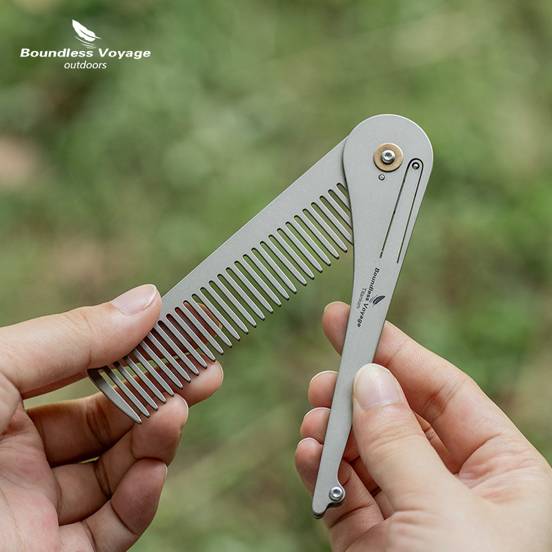 純チタンヘアコーム、超軽量マッサージコーム、チタンコーム、メ - Comb Pocket Titanium のレビューと価格