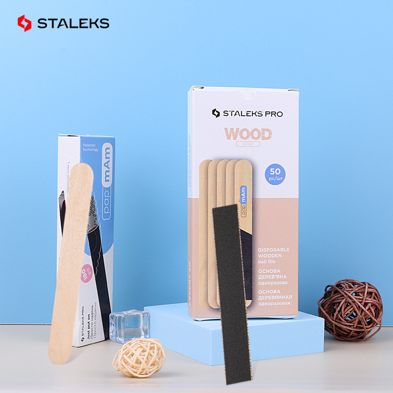 Staleks-使い捨てマニキュアストリップ,木製ネイルバー - Nail File Titanium のレビューと価格